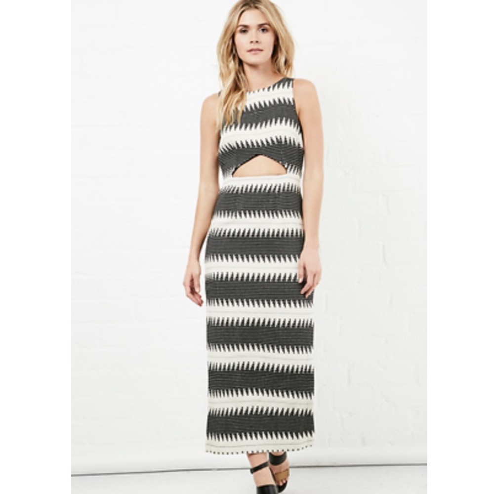 Mara Hoffman black and white cutout dress